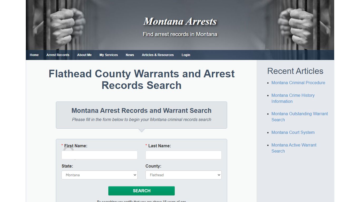 Flathead County Warrants and Arrest Records Search